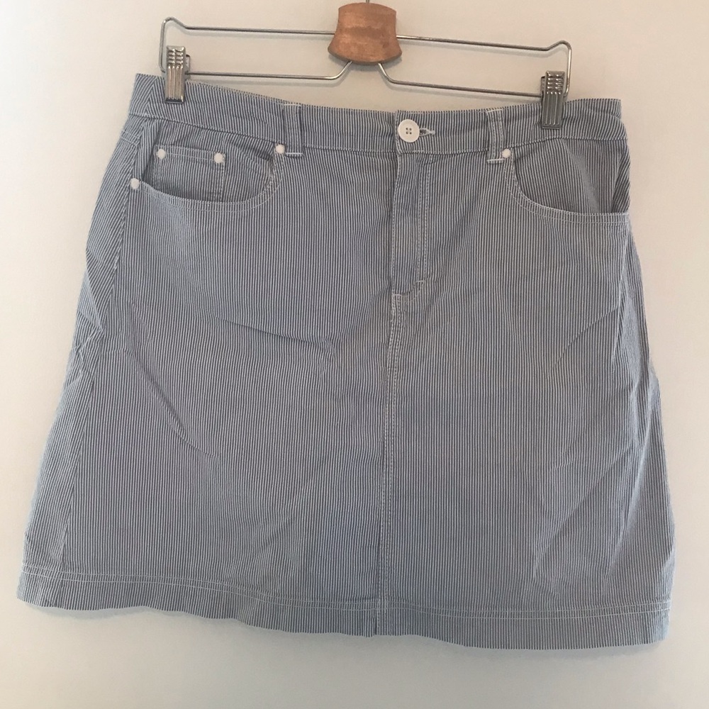 Blue and white striped skirt | size 14